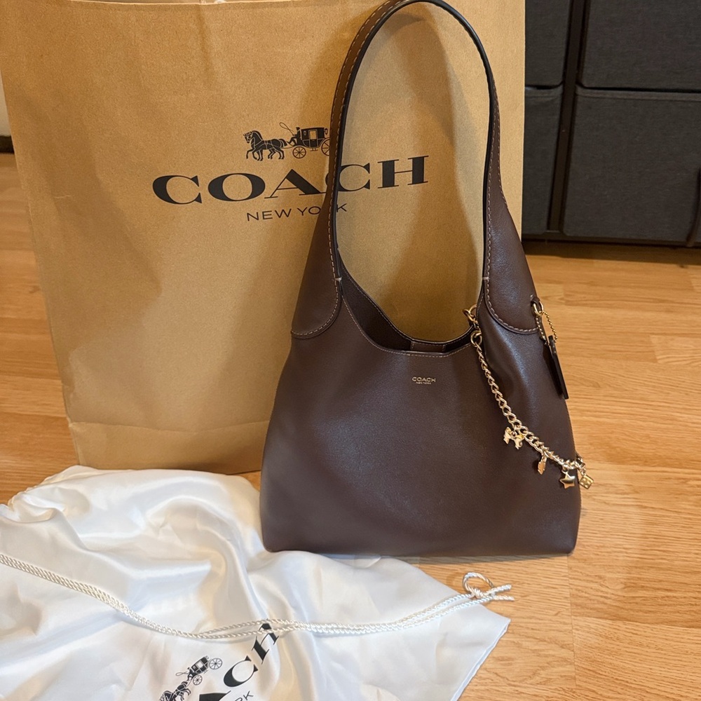 Coach Brooklyn 28 in Maple/Brown (purse charm not included) - Picture 2 of 15